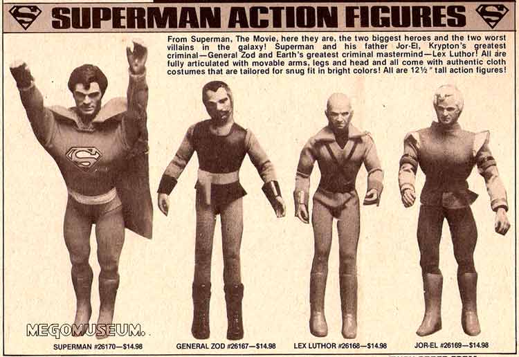 Mego Superman the Movie figures from 1979