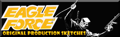 the original 1982 Mego Eagle Force production sketches 