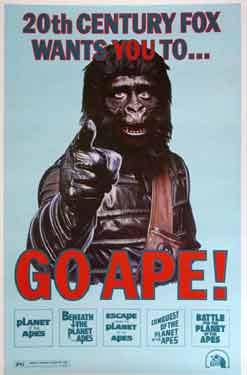 Mego promotional poster for the Planet of the apes movie marathon