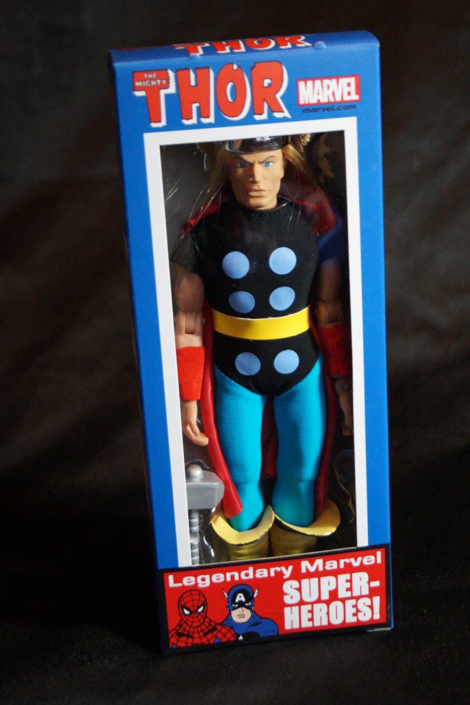 Thor, the God of Thunder is the fourth in a series of ReMego Marvel comics sets from Diamond Select and EMCE Toys.