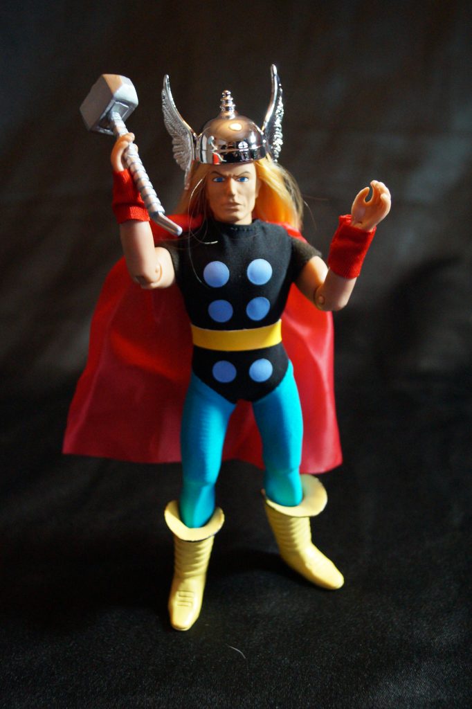 Thor, the God of Thunder is the fourth in a series of ReMego Marvel comics sets from Diamond Select and EMCE Toys.