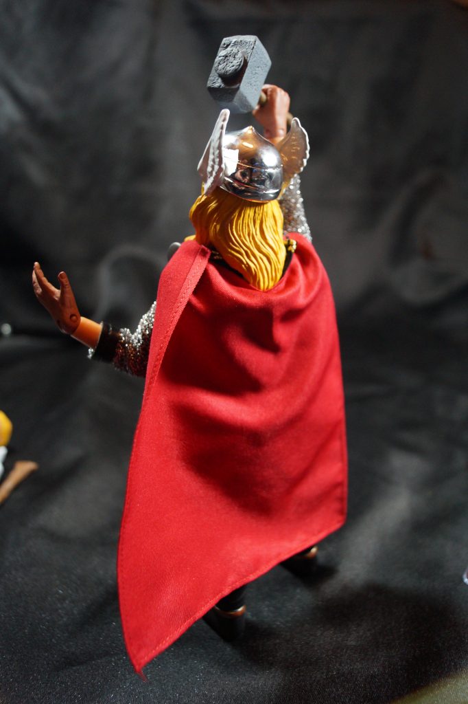 Thor, the God of Thunder is the fourth in a series of ReMego Marvel comics sets from Diamond Select and EMCE Toys.
