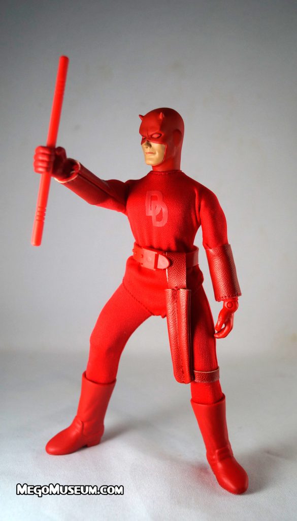DareDevil was another Marvel favorite that despite being created in the silver age, never got the 8 inch Mego treatment in the 1970s. To be fair, the character hadn’t quite had the media exposure that superheroic peers like the Hulk and Thor had at that point. Mego heads for the last 30 years or so,  have been relying on their own custom versions of Matt Murdock.

Flash forward to today, times have changed and DD has enjoyed a string of popular comic adaptions, a feature film and is now the star of his very own and popular TV series.