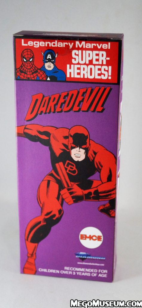 DareDevil was another Marvel favorite that despite being created in the silver age, never got the 8 inch Mego treatment in the 1970s. To be fair, the character hadn’t quite had the media exposure that superheroic peers like the Hulk and Thor had at that point. Mego heads for the last 30 years or so,  have been relying on their own custom versions of Matt Murdock.

Flash forward to today, times have changed and DD has enjoyed a string of popular comic adaptions, a feature film and is now the star of his very own and popular TV series.