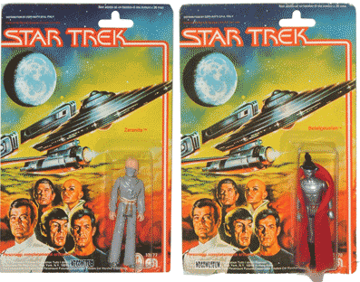 Mego Trek Movie aliens on Italian Cards