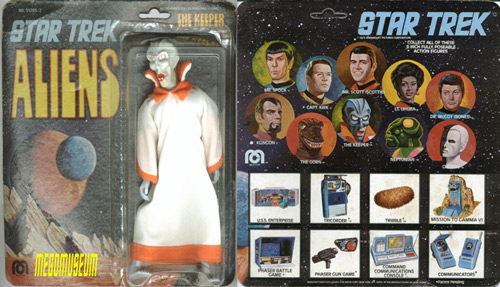 Mego Keeper on a first series Star Trek Aliens card