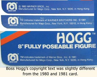 Boss Hogg Copyright text gives some support to the theory he was an afterthough