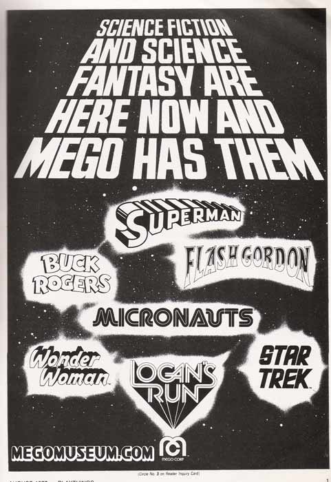 the ad Mego used to promote their attaining the Logans Run license