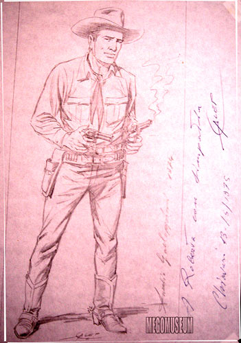 The original Tex Willer box Art from the collection of Rudy Zerbi