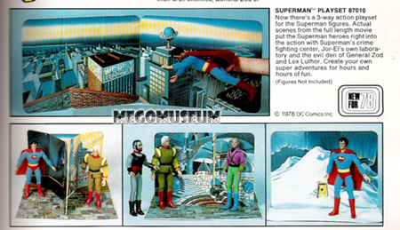Prototype Mego Superman playset for the 12 inch dolls