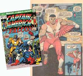 Falcon and CAPTAIN AMERICA SHARED COMIC BOOK TIME IN THE EARLY 1970S