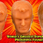 Mego Prototype heads for the World's Greatest Superheros