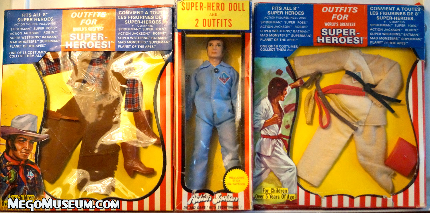 Mego Action Jackson bundle set from parkdale Novelty Canada.