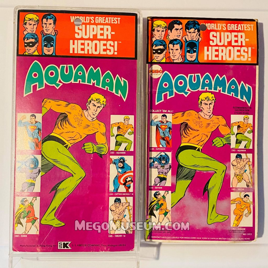 Mego Aquaman on 3rd Series Kresge Card