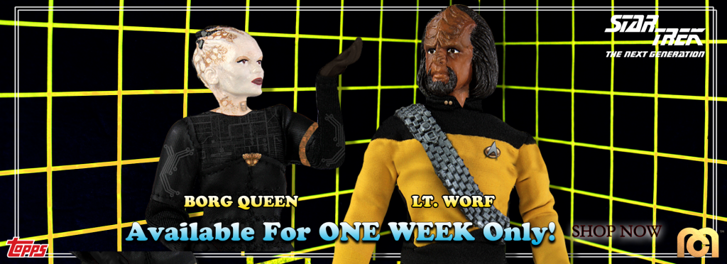 Mego Topps Star Trek TNG WORF and BORG QUEEN