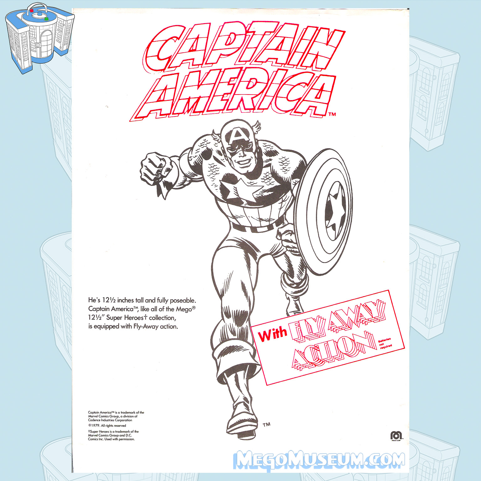 Mego 12" Captain America Advertisement - Mego Museum