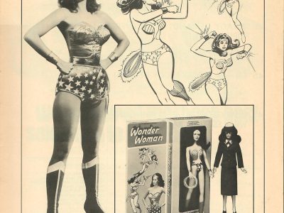 Vintage Toy Industry Mego Wonder Woman Lynda Carter Advertisement from 1977-From the Mego Museum Ad Archivesa Carter Advertisement